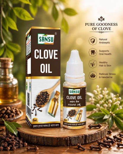 SANSU CLOVE OIL (5 ML) PACK OF 5
