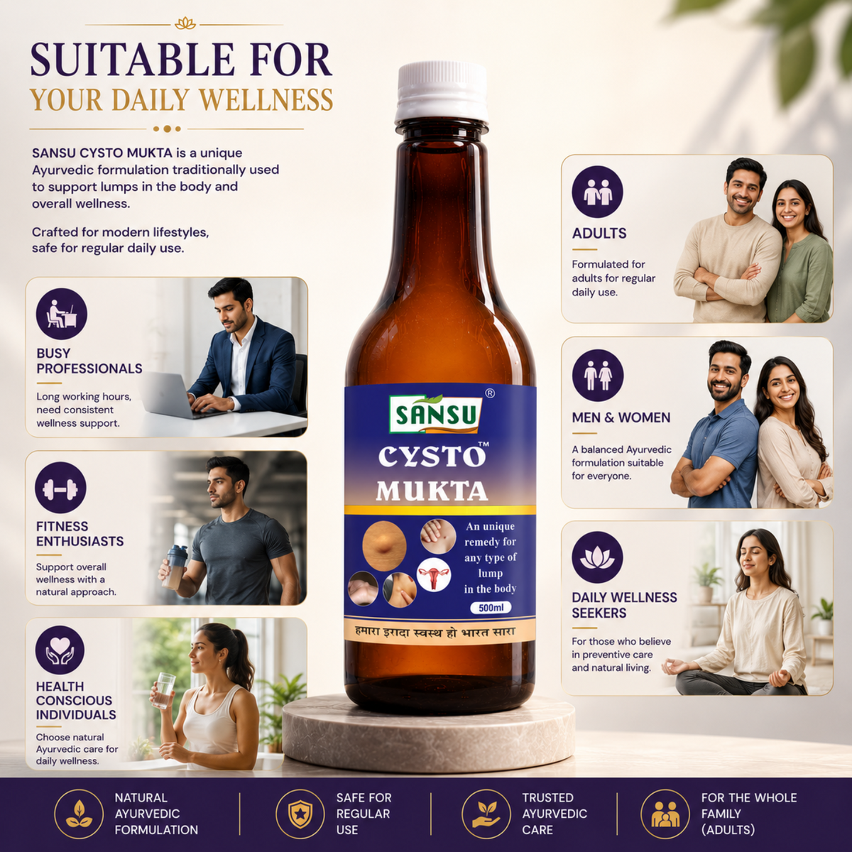 Sansu Cysto Mukta 500ml