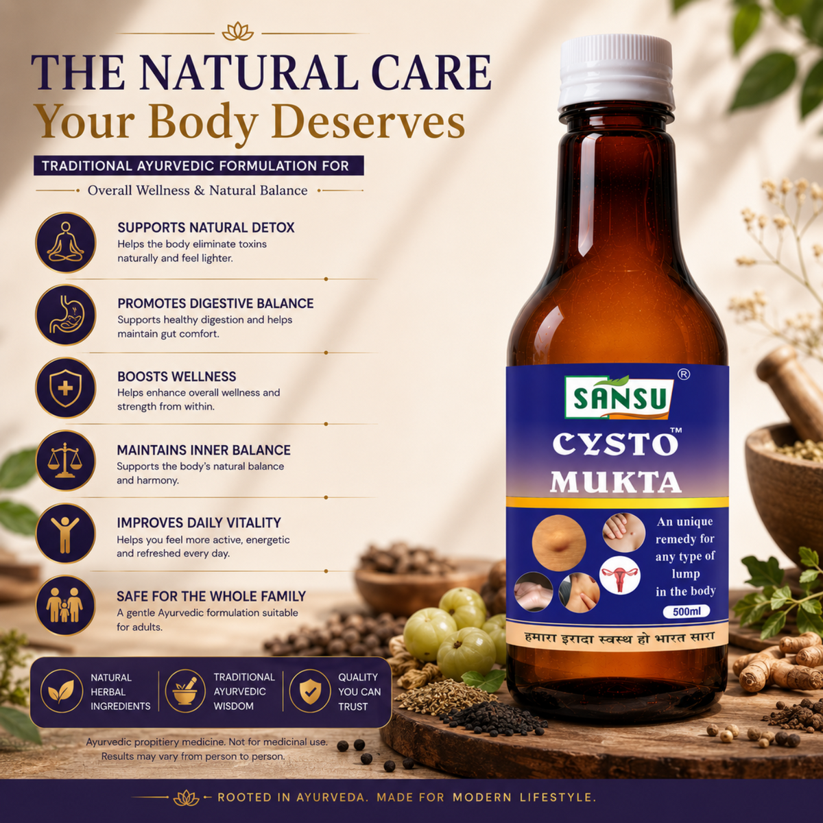 Sansu Cysto Mukta 500ml