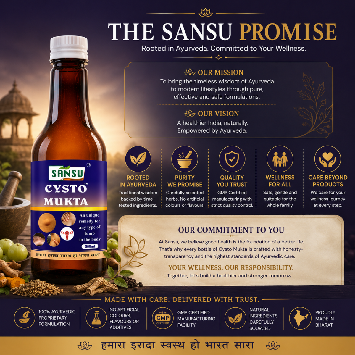 Sansu Cysto Mukta 500ml