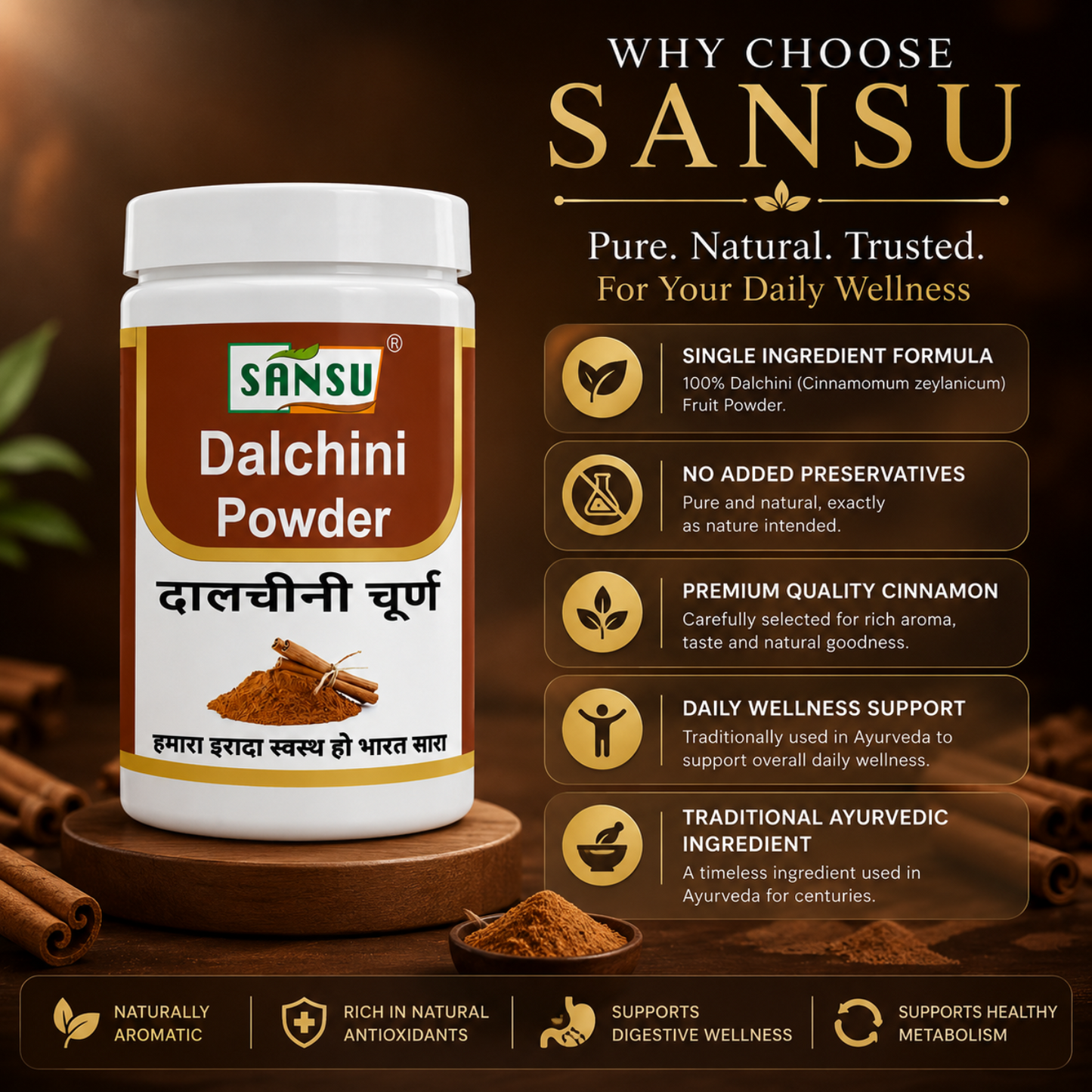 Sansu Dalchini Churan 50 gm (Pack of 2)