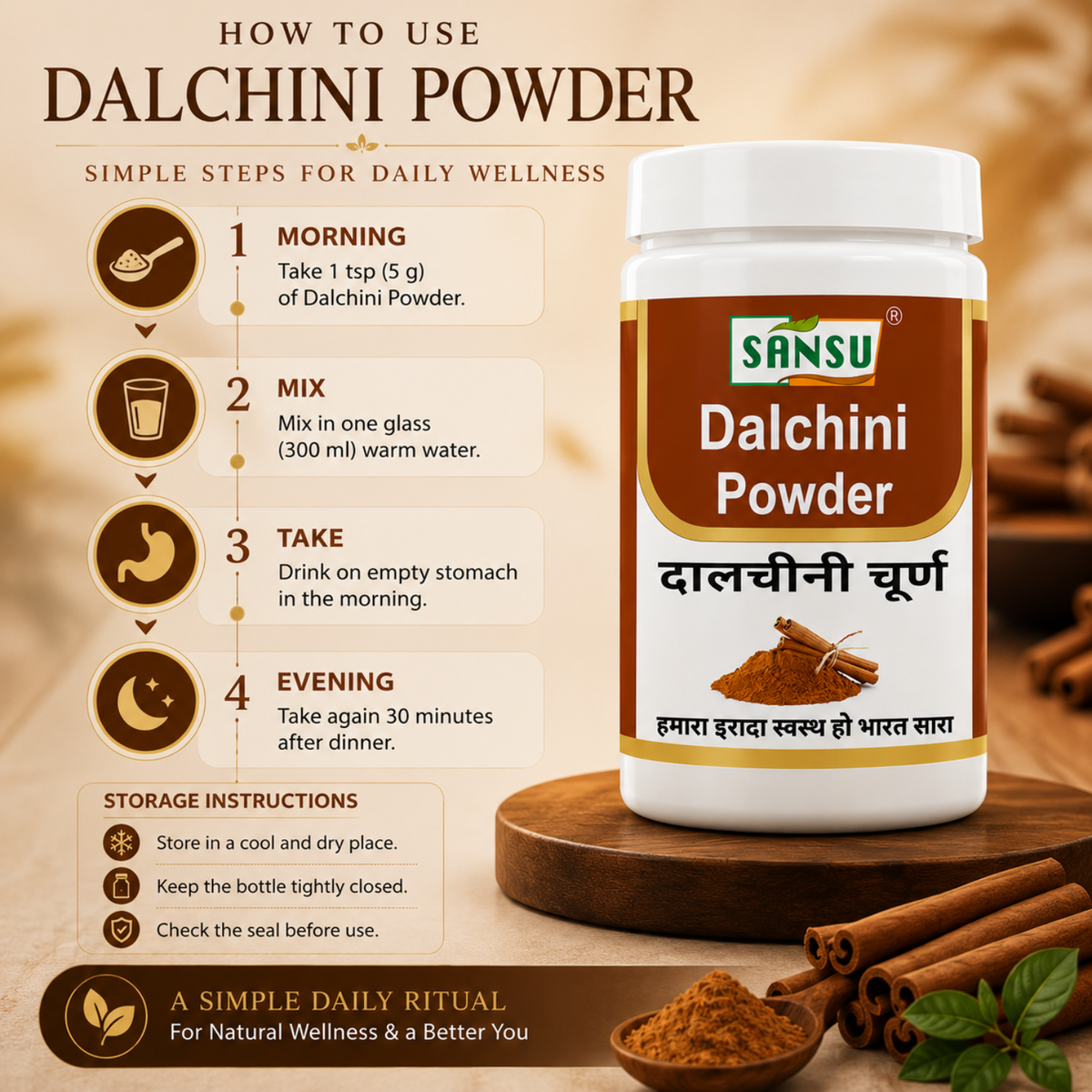 Sansu Dalchini Churan 50 gm (Pack of 2)
