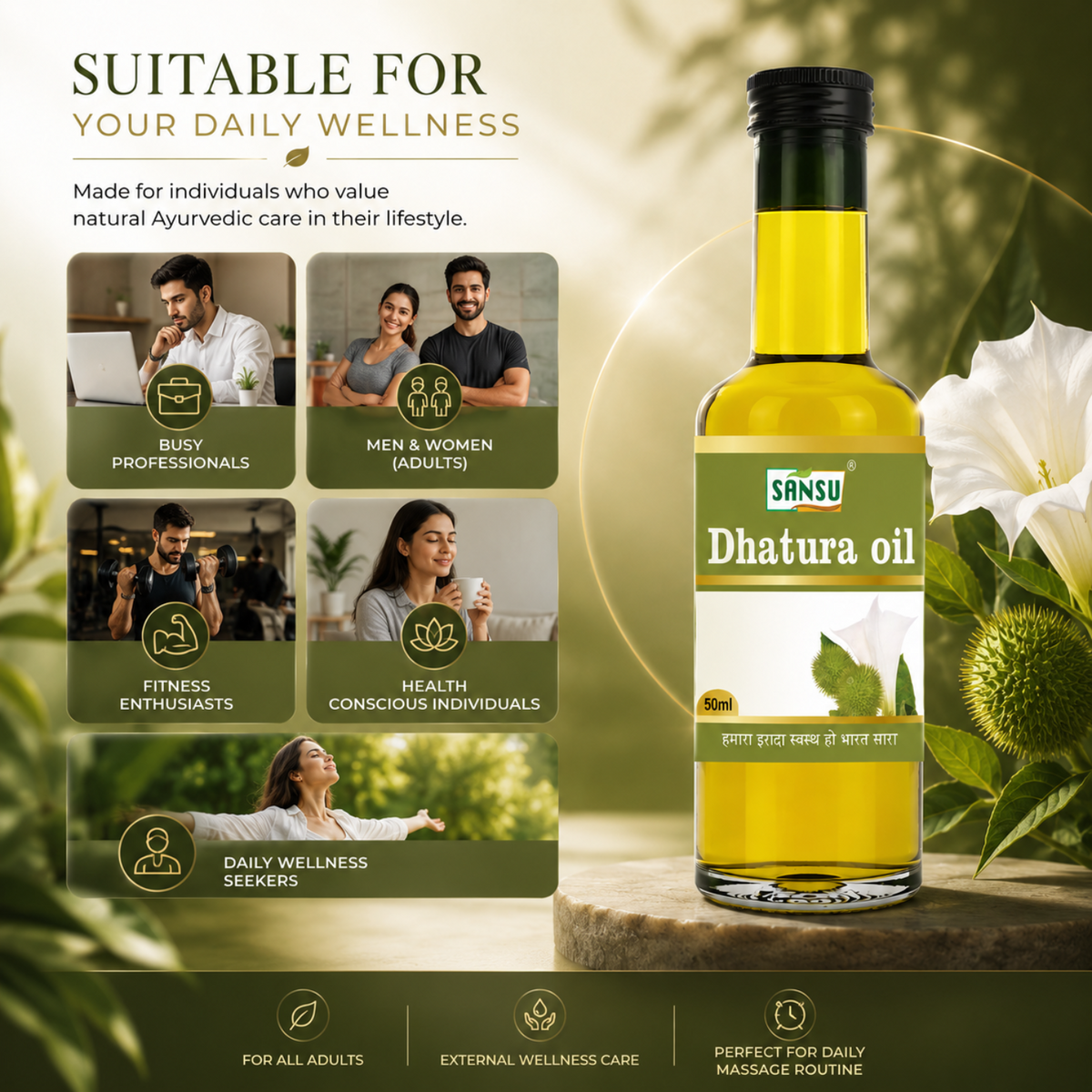 Sansu Dhatura Oil 50 ml (Pack of 2)
