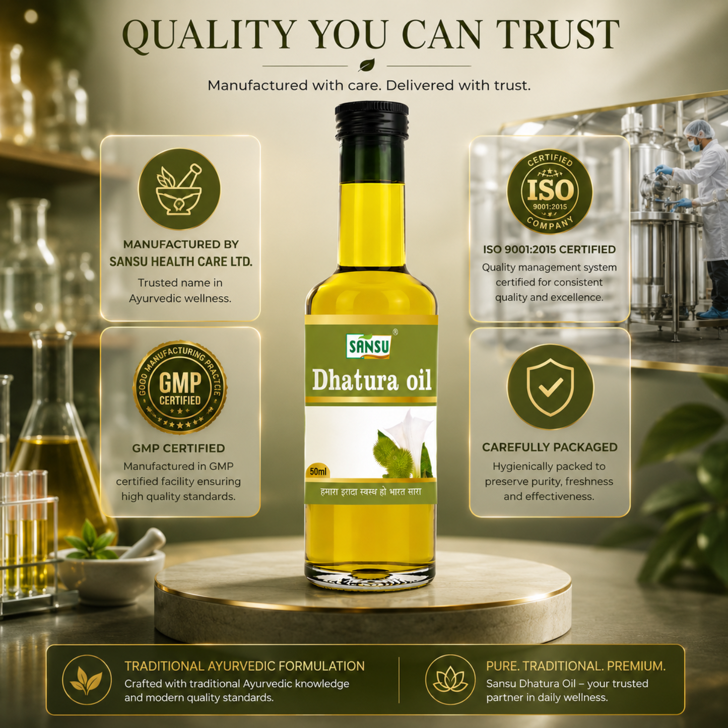 Sansu Dhatura Oil 50 ml (Pack of 2)