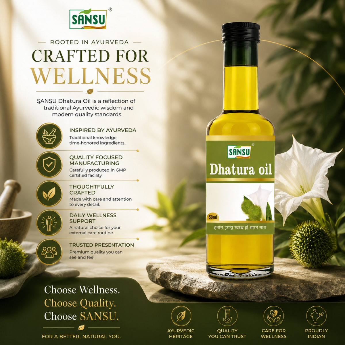 Sansu Dhatura Oil 50 ml (Pack of 2)