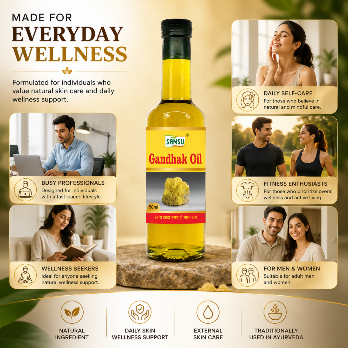 Sansu Gandhak Oil 50 ml (Pack of 2)