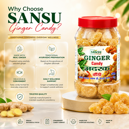 Sansu Ginger Candy 200 gm Pack of 2