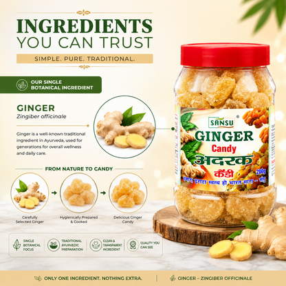 Sansu Ginger Candy 200 gm Pack of 2