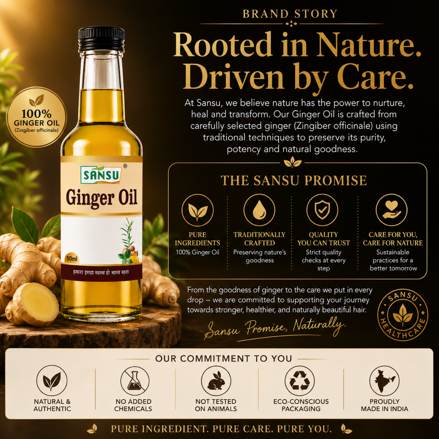 Sansu Ginger Oil 50ml (Pack of 2)