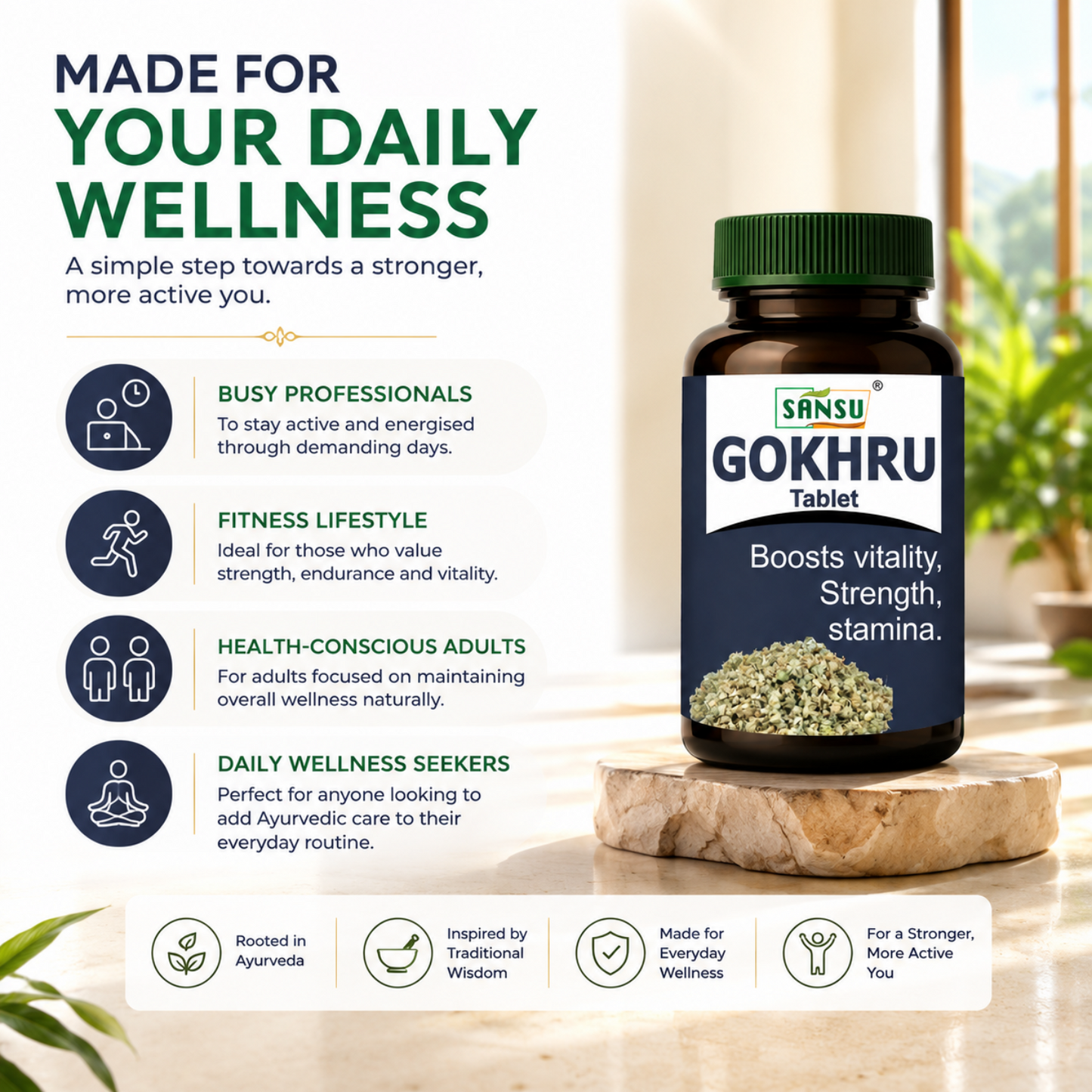 Sansu Gokhru Tablet  (60 Tablets)