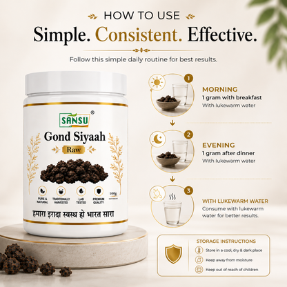 SANSU Gond siyah - Kala Gond (100 GRAM)