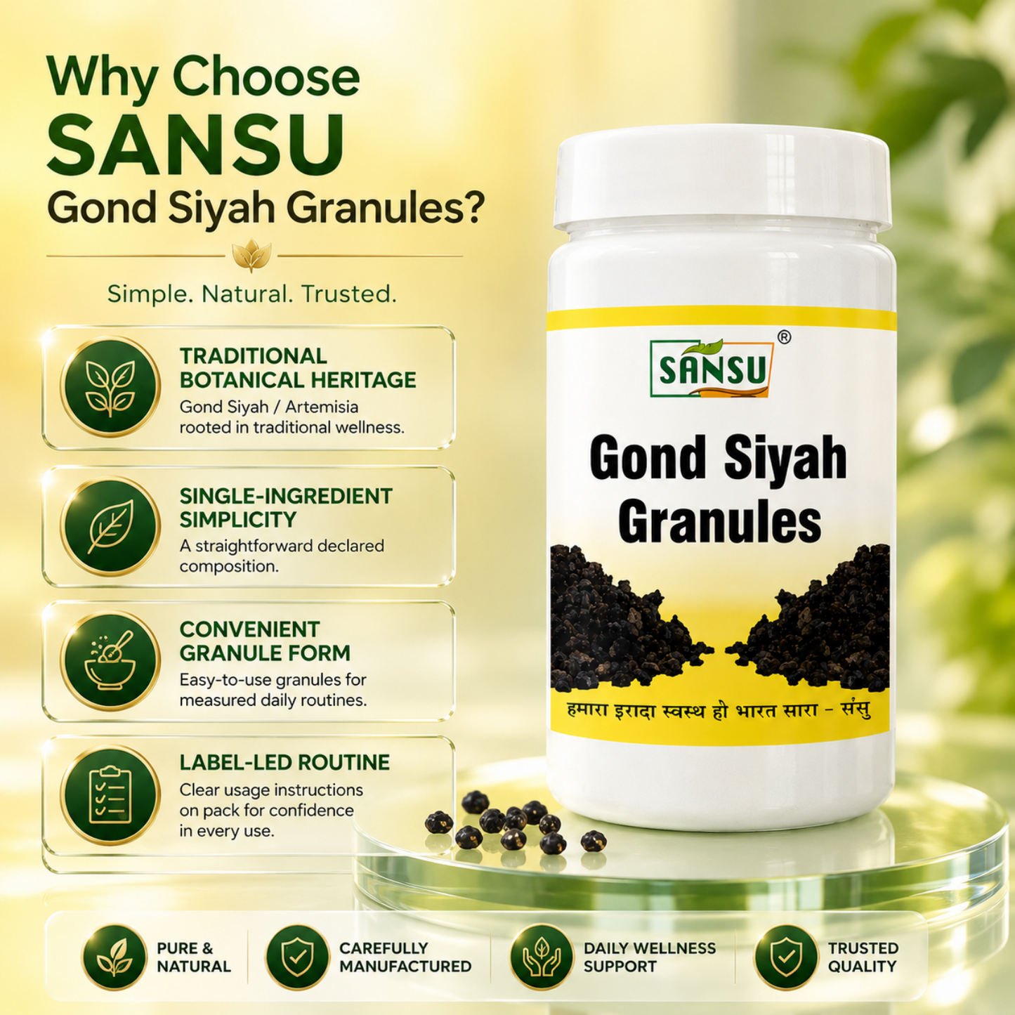 Sansu Gond Siyah Kala Gond Granules