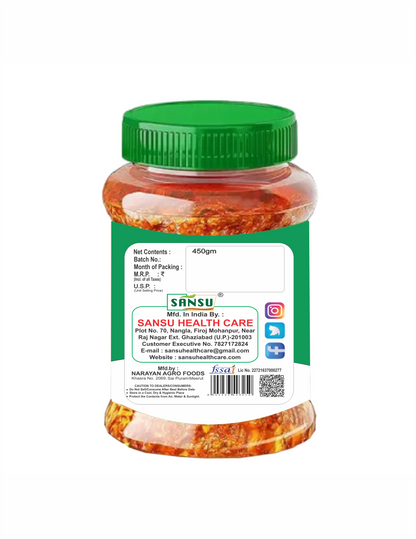 SANSU GREEN CHILLI PICKLE 500gm (Pack Of 3)