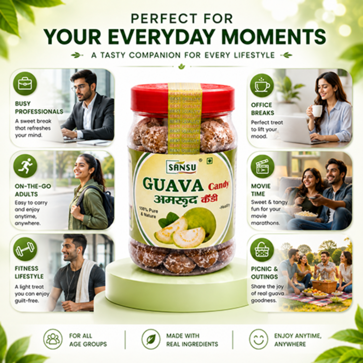 Sansu Organic Guava Candy 200g (Pack of 2)