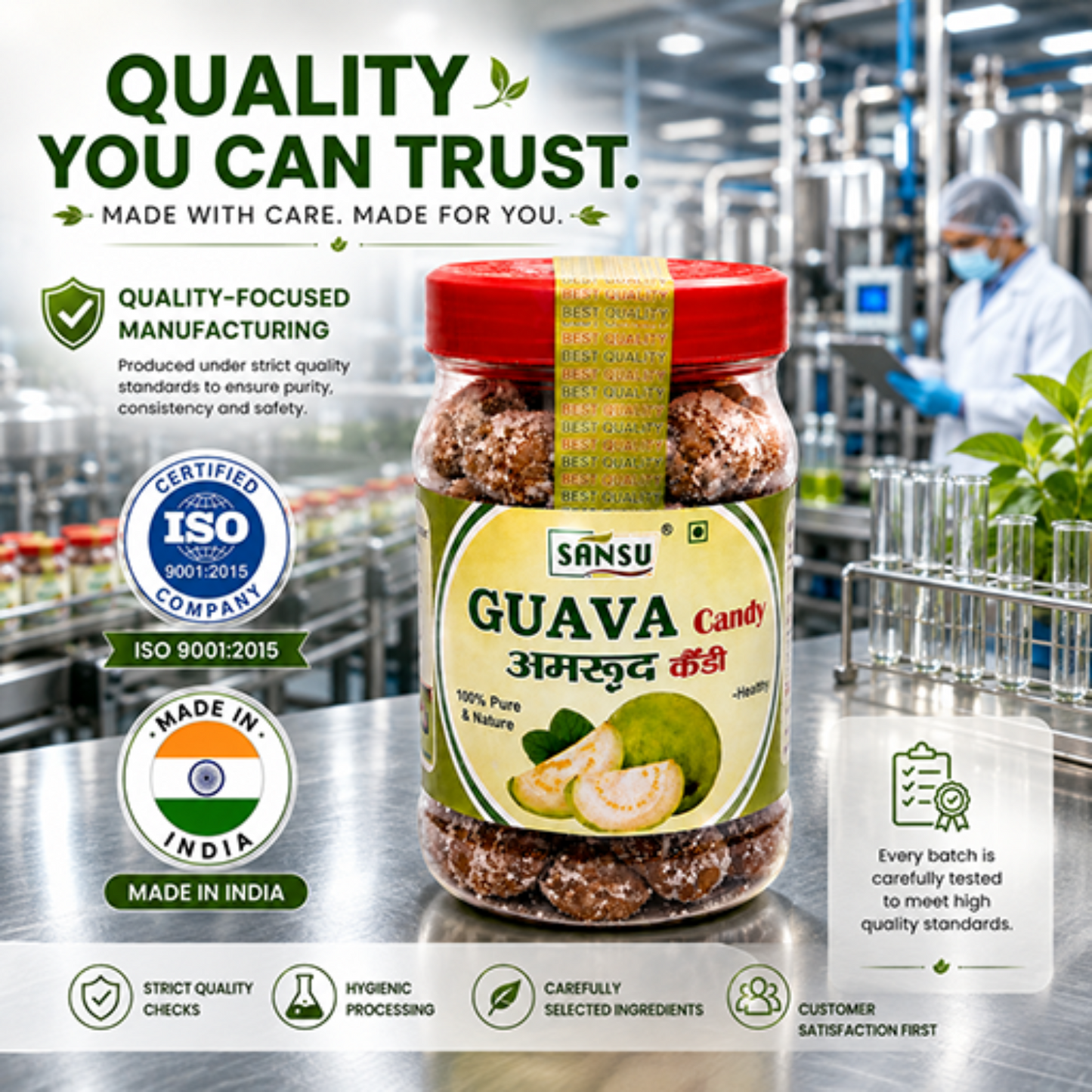 Sansu Organic Guava Candy 200g (Pack of 2)