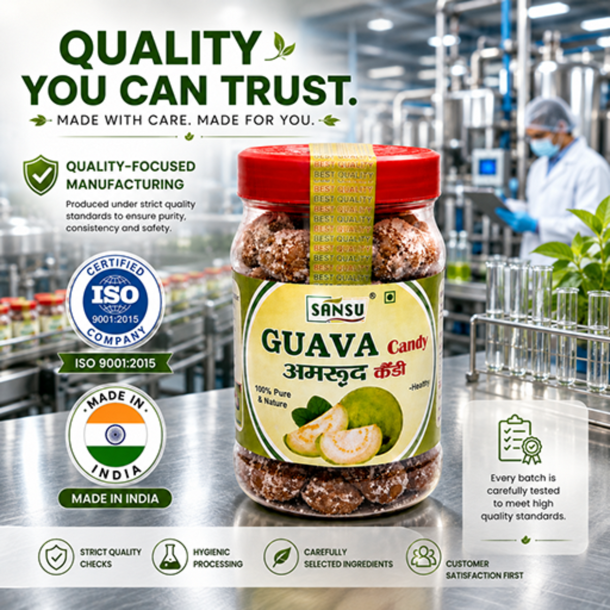 Sansu Organic Guava Candy (200 gm)