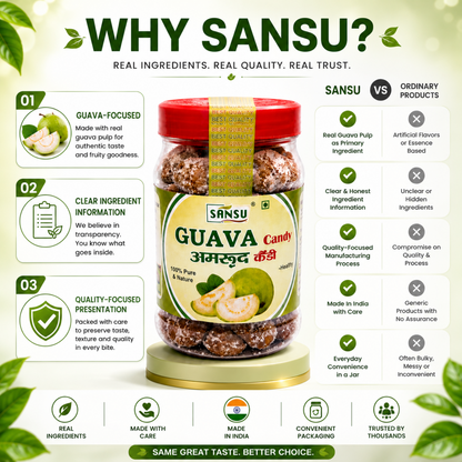 Sansu Organic Guava Candy 200g (Pack of 2)