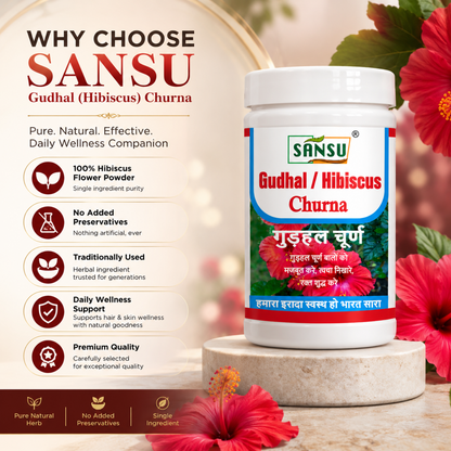 Sansu Gudhal / Hibiscus Powder100 gram (Pack Of 2)