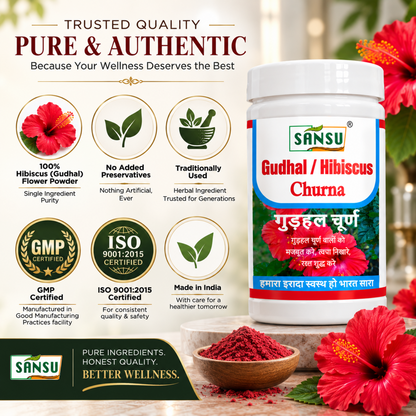Sansu Gudhal / Hibiscus Powder100 gram (Pack Of 2)