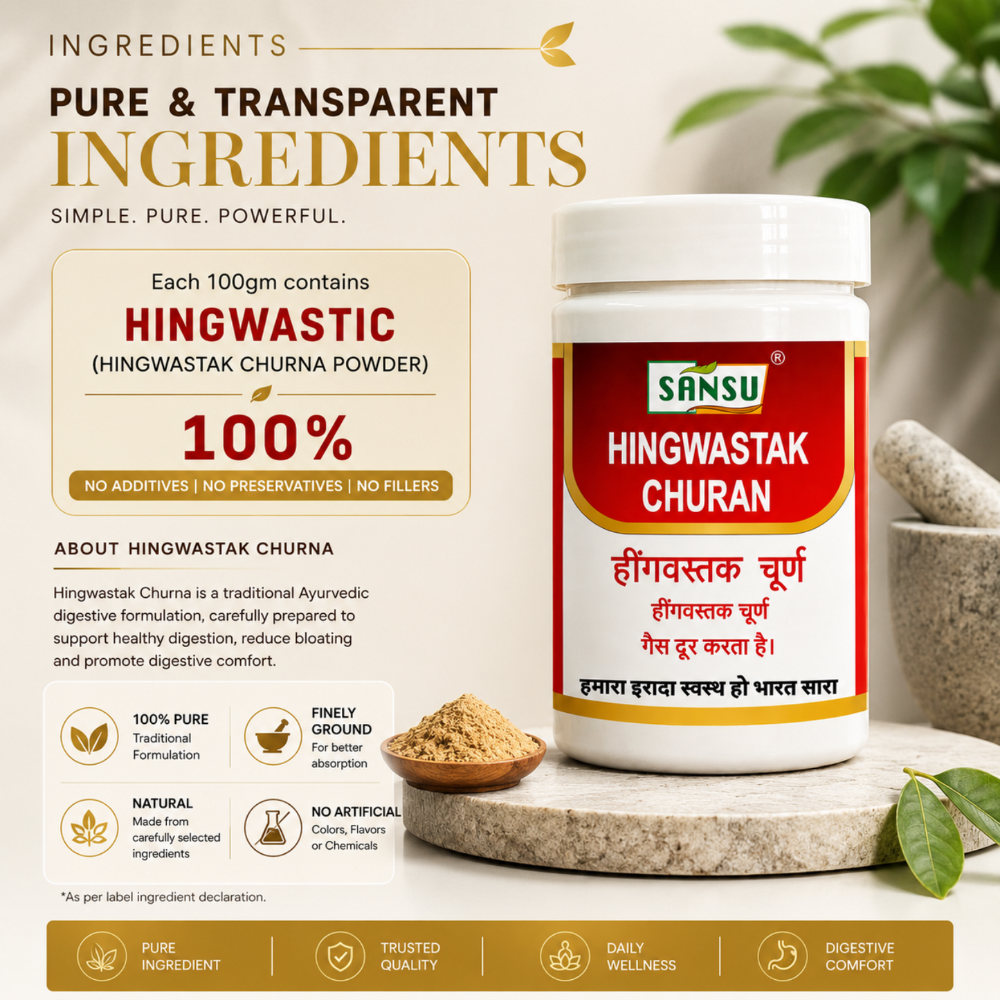 Sansu Hingwashtak churan 100gm (Pack of 2)