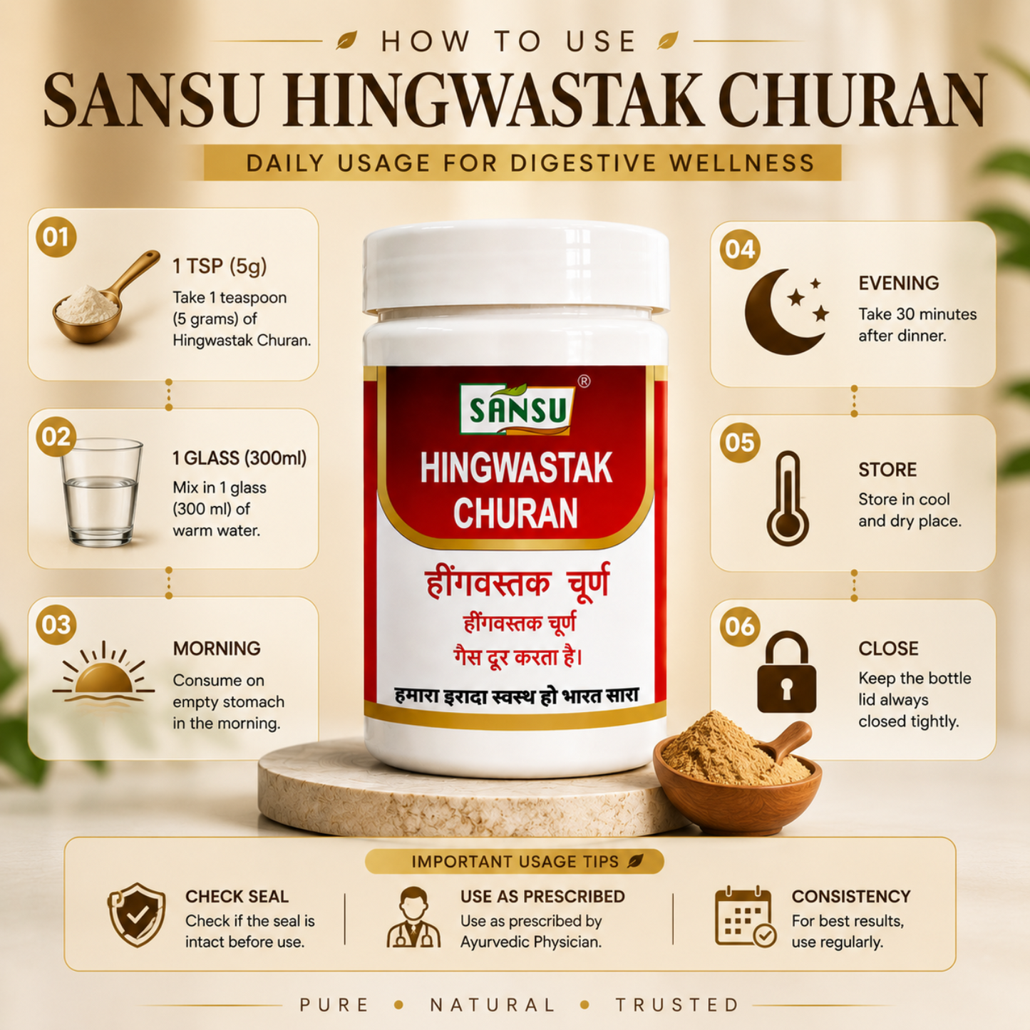 Sansu Hingwashtak churan 100gm (Pack of 2)