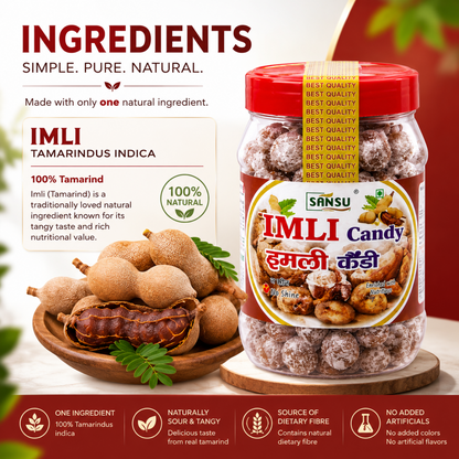 Sansu Imli Candy, Khatti, Mithi Imli, Tamarind Twist Candy, Tamarind Candy, 200 gm Pack of 2 (200 gm x2)