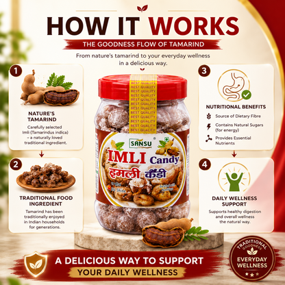 Sansu Imli Candy, Khatti, Mithi Imli, Tamarind Twist Candy, Tamarind Candy, 200 gm Pack of 2 (200 gm x2)