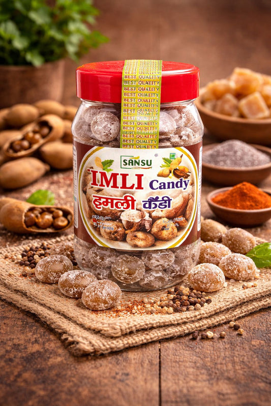 SANSU Imli Candy, Khatti, Methi Imli, Tamarind Twist Candy, Tamarind Candy, 200g (Pack of 2 (200gx2))
