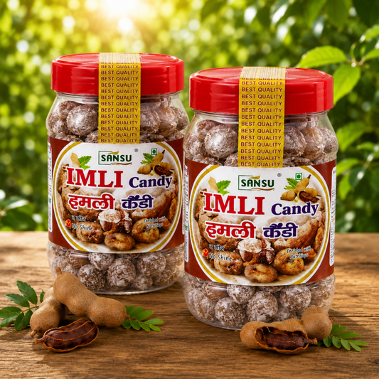 Sansu Imli Candy, Khatti, Mithi Imli, Tamarind Twist Candy, Tamarind Candy, 200 gm Pack of 2 (200 gm x2)
