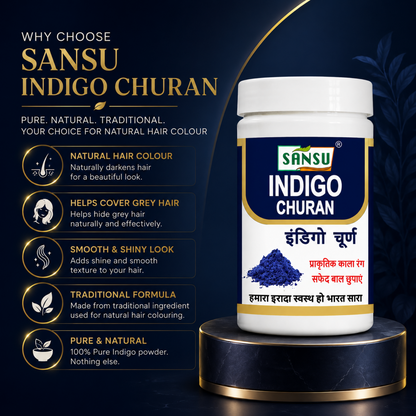 Sansu Indigo Powder 100 Gram (Pack Of 2)
