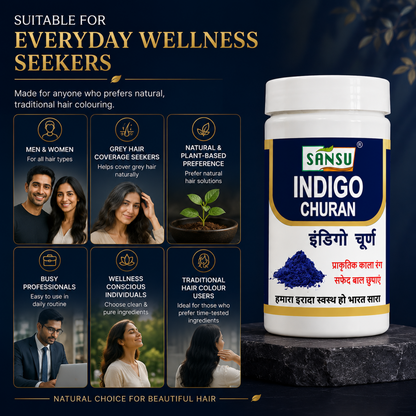 Sansu Indigo Powder 100 Gram (Pack Of 2)