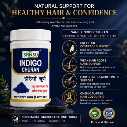 Sansu Indigo Powder 100 Gram (Pack Of 2)