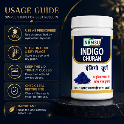 Sansu Indigo Powder 100 Gram (Pack Of 2)
