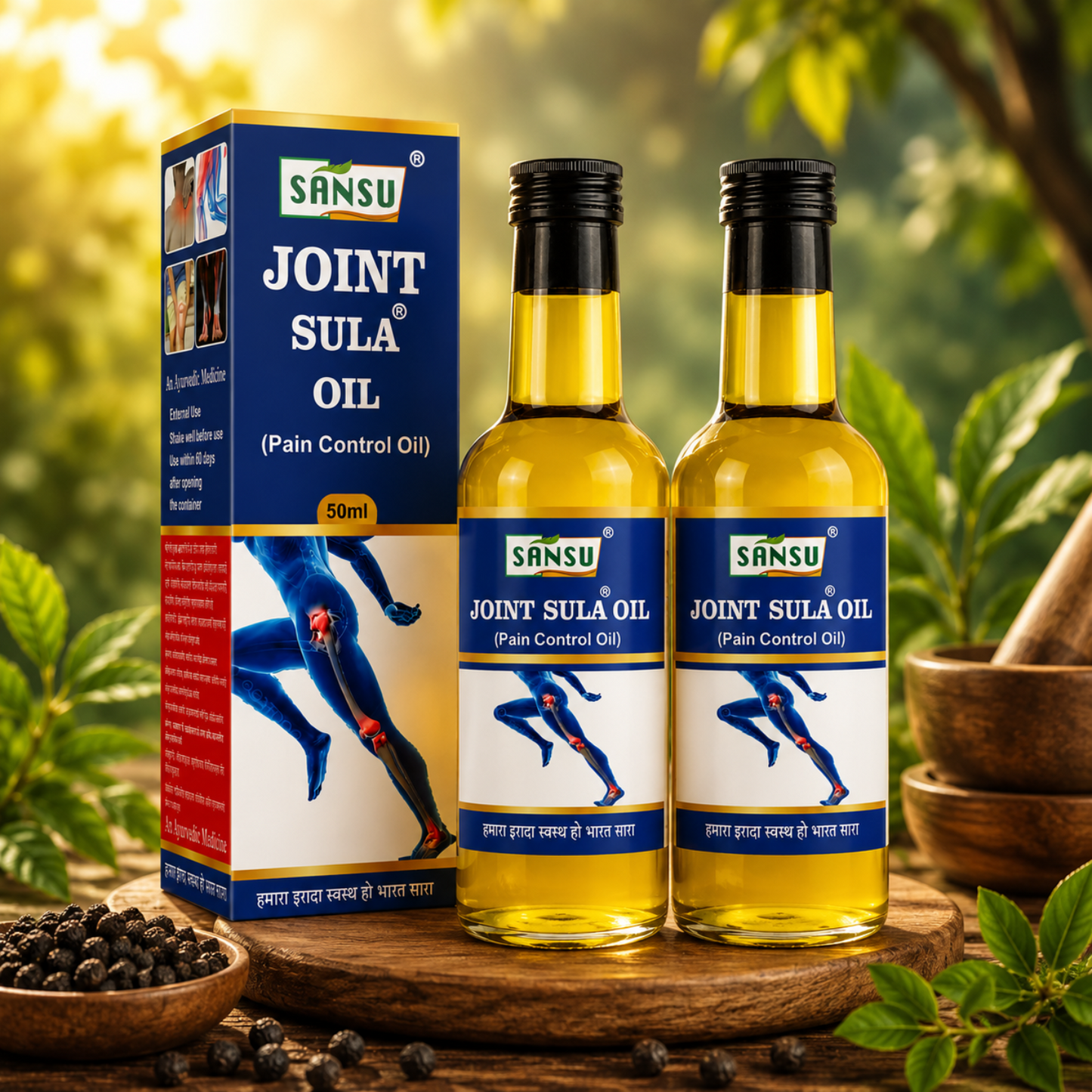 SANSU Joint Sula Oil for Ayurvedic pain relief Massage Oil (50ml) [Pack of 2]