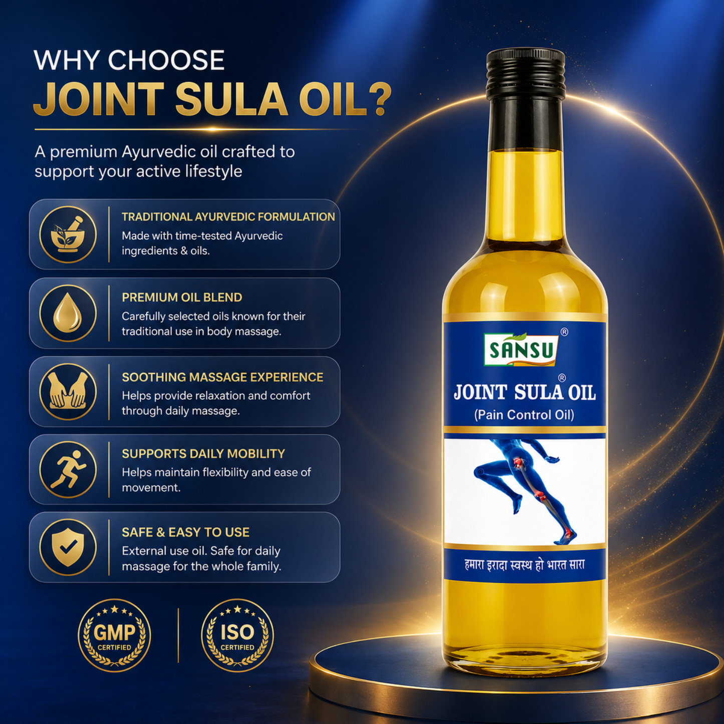 SANSU Joint Sula Oil for Ayurvedic pain relief Massage Oil (50ml) [Pack of 2]