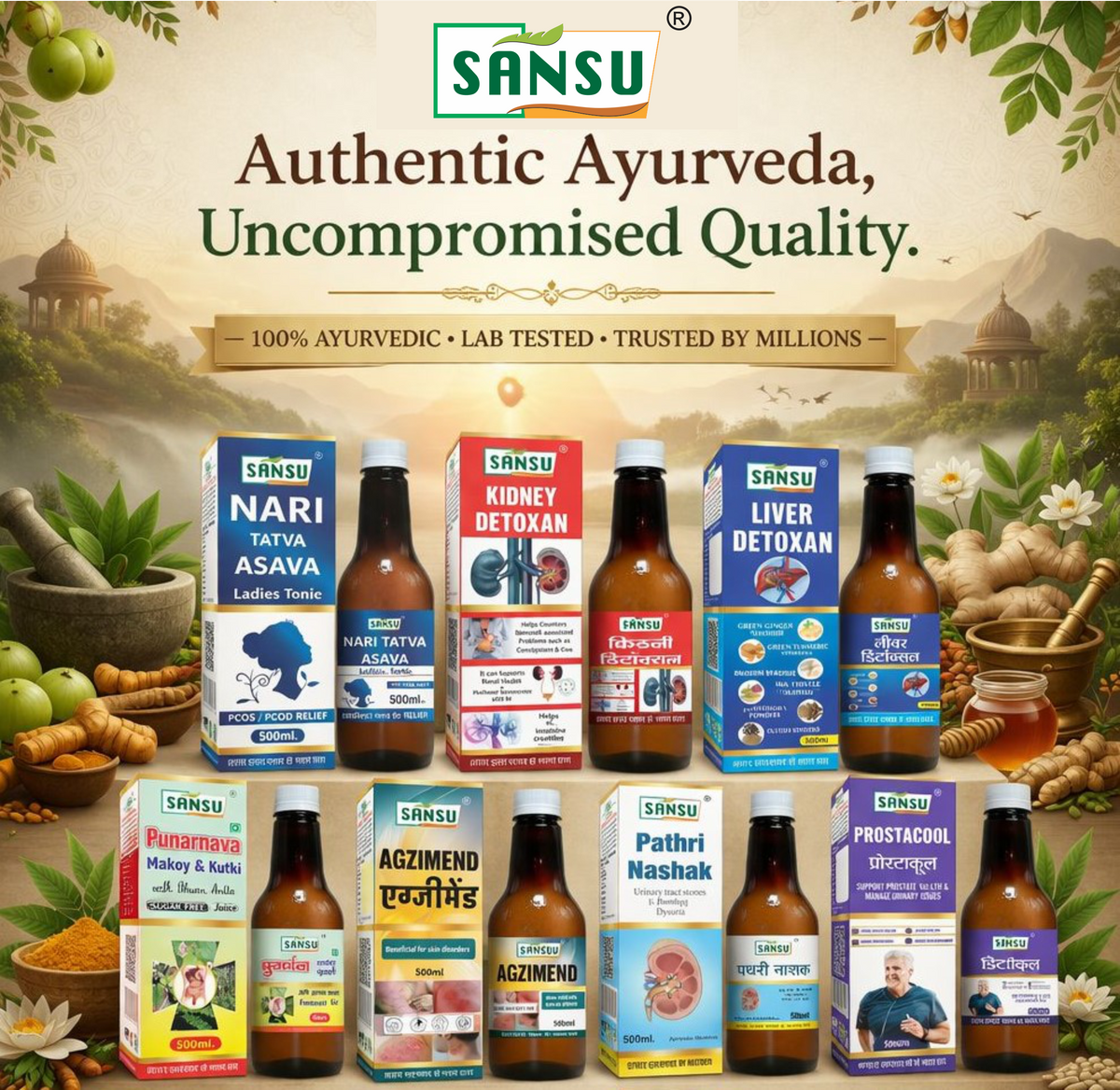 Ayurvedic Products Manufacturers, Ayurvedic Herbs in India – SANSU ...
