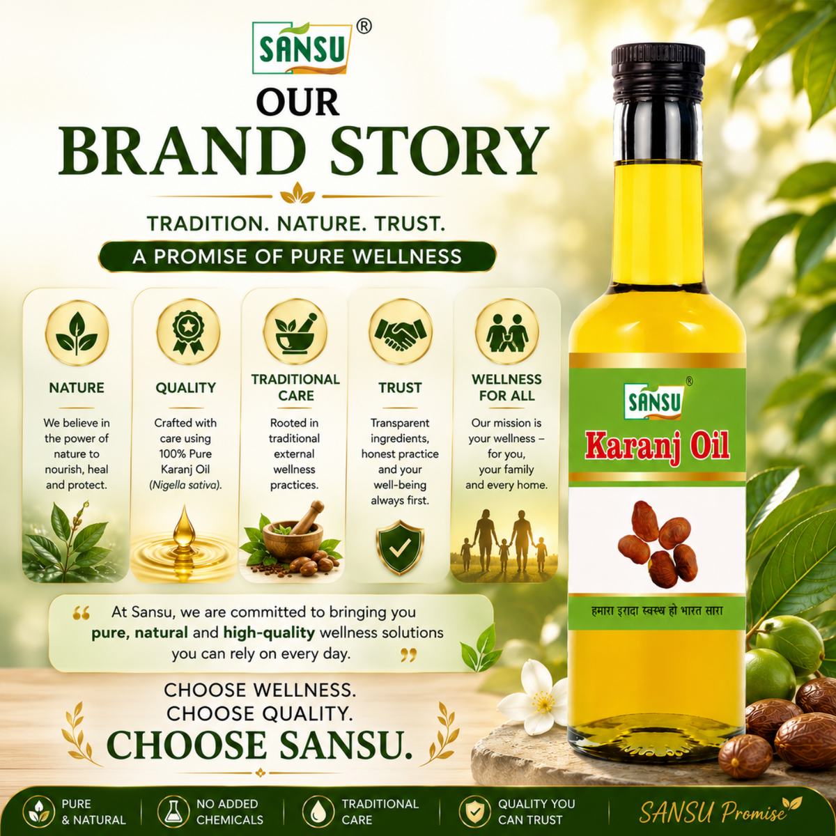 Sansu Karanj Oil (100 ml) pack of 2