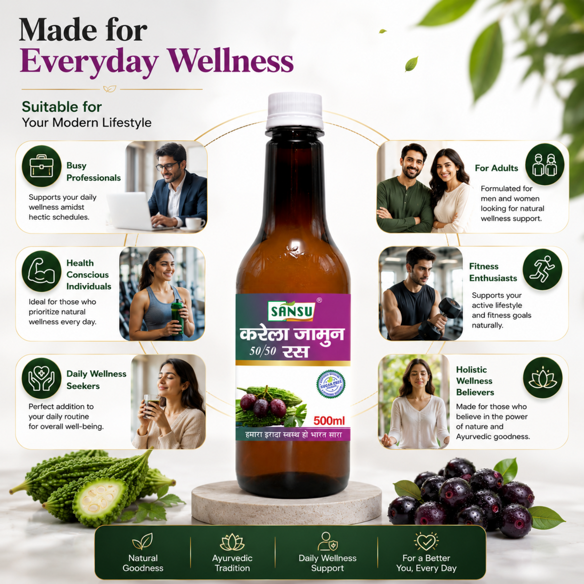 SANSU KARELA JAMUN 50-50 RAS (500 ML)