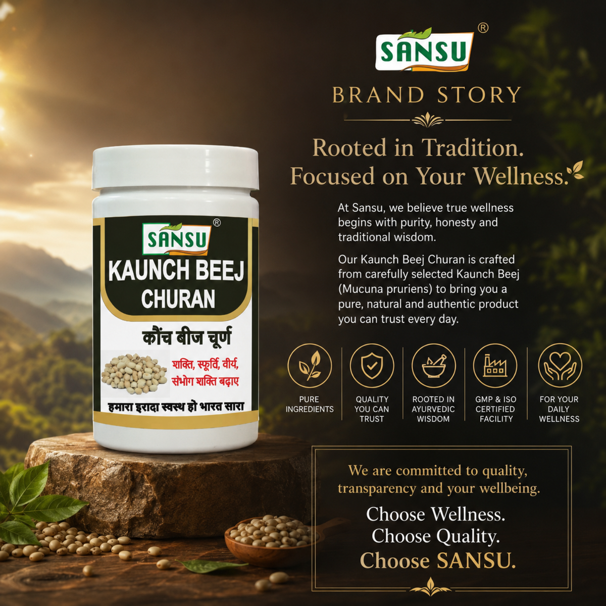 Sansu Kaunch Beej Powder 100 Gram (Pack of 2)