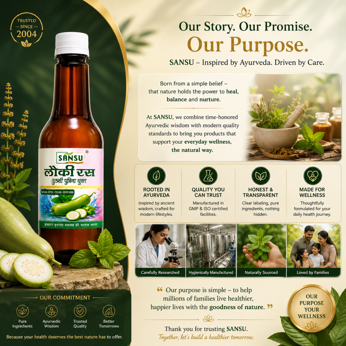 Sansu Organic Lauki Ras / Juice (500 ml)
