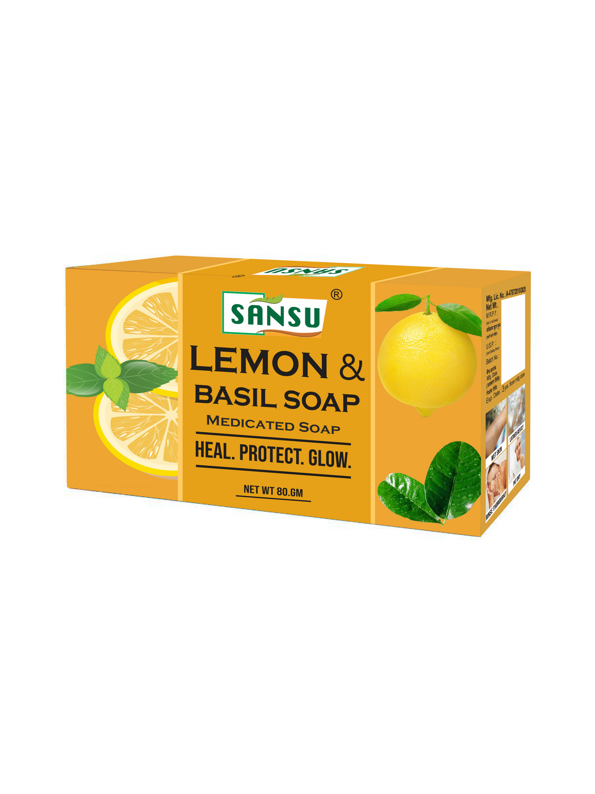 Lemon & Basil Soap 80gm