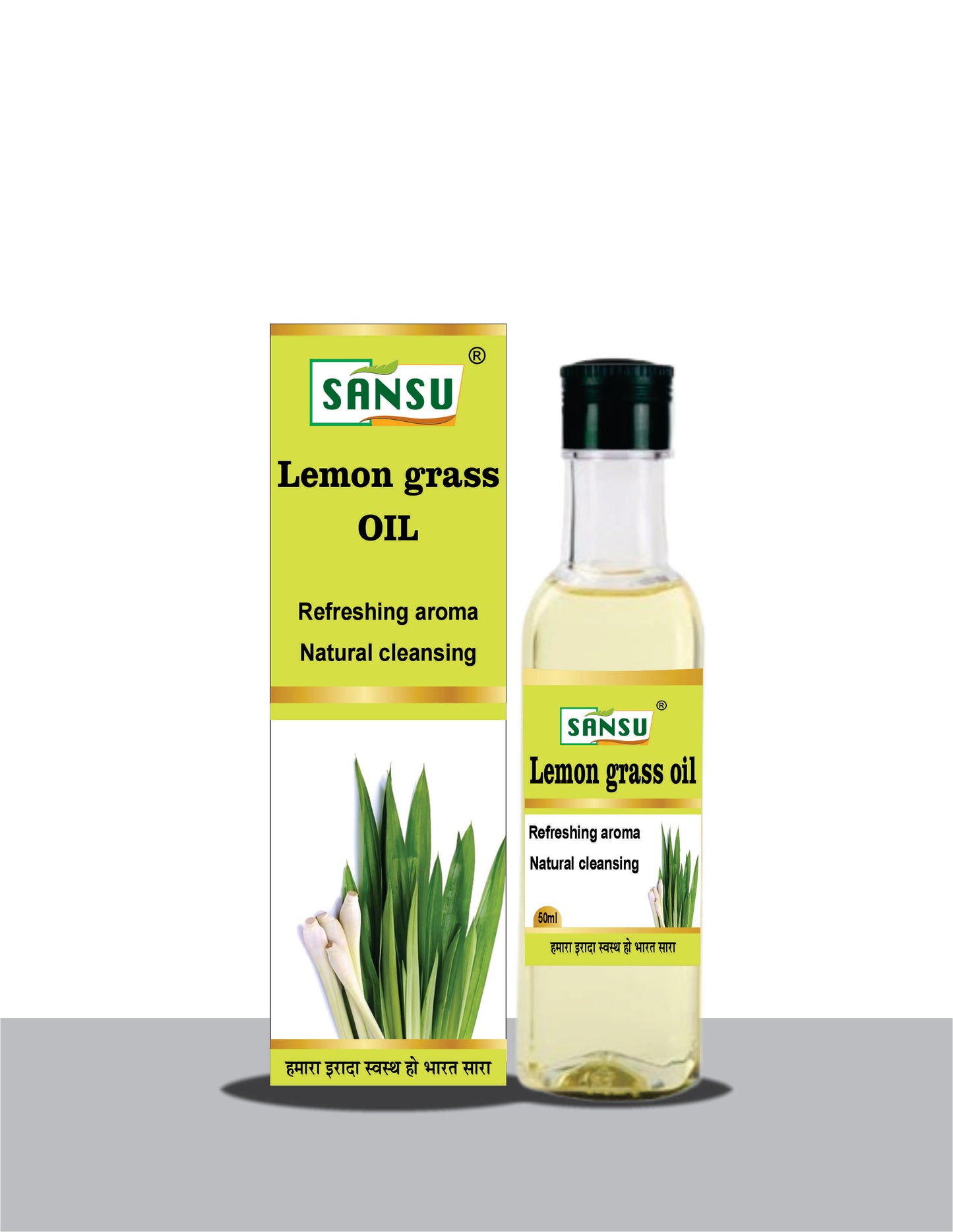 SANSU Lemon Grass Oil Essential oil for Skin & Hair care (Pack Of 2)