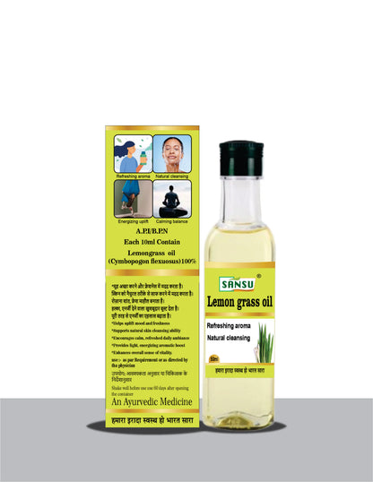 SANSU Lemon Grass Oil Essential oil for Skin & Hair care (Pack Of 2)