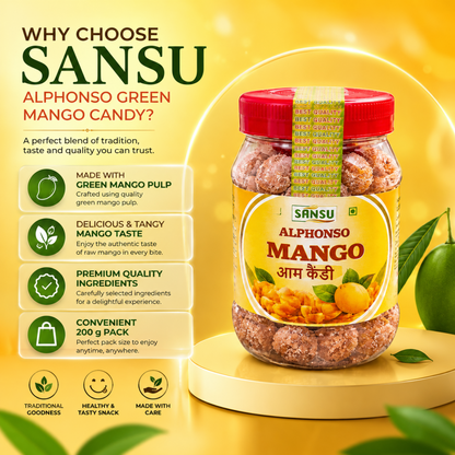 Sansu Mango Candy | Vegetarian | No Transfat | Sweet Candies (200 gm)