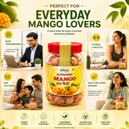 Sansu Mango Candy | Vegetarian | No Transfat | Sweet Candies 200 gm (Pack of 2)