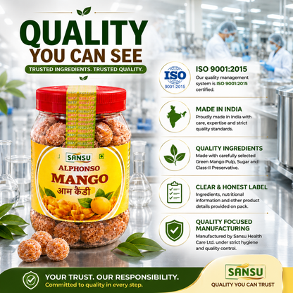 Sansu Mango Candy | Vegetarian | No Transfat | Sweet Candies 200 gm (Pack of 2)