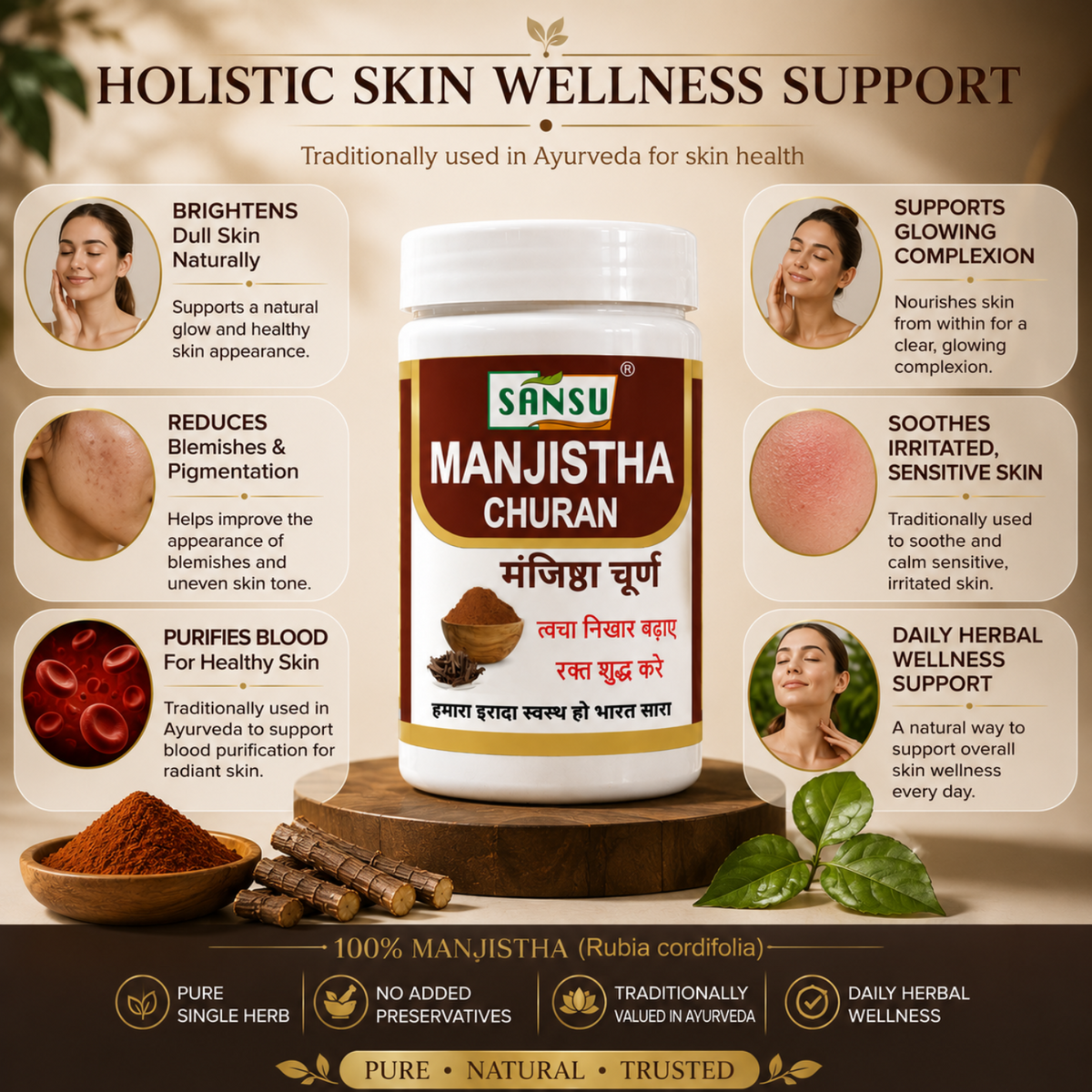 Sansu Manjistha Churan 100 Gm ( Pack of 2)