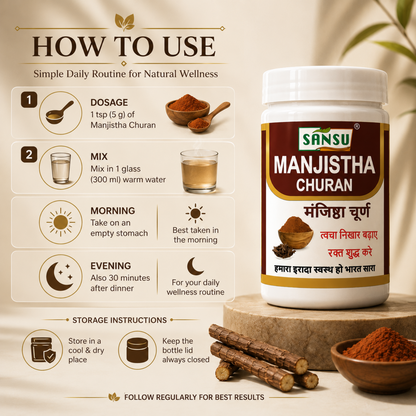 Sansu Manjistha Churan 100 Gm ( Pack of 2)