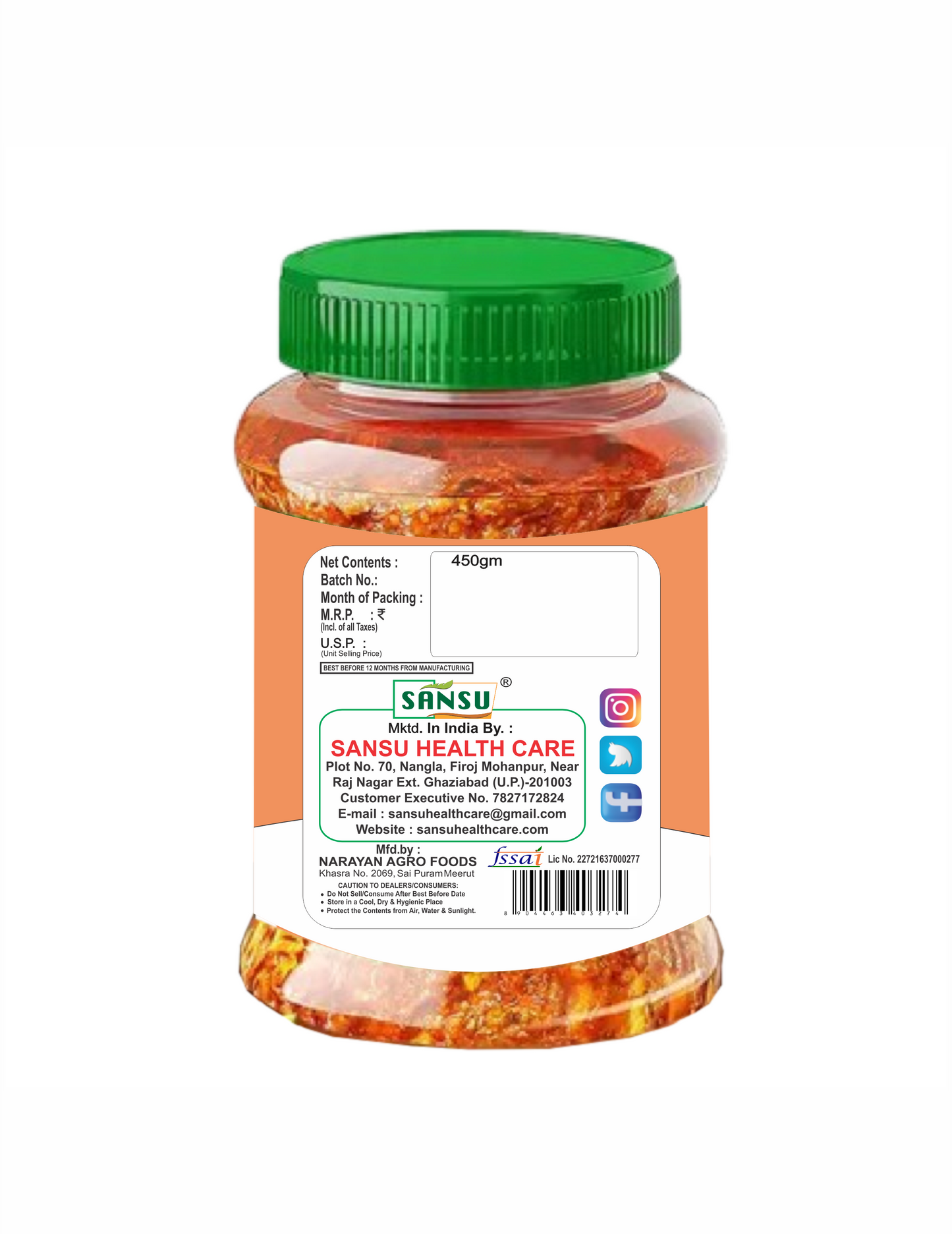 SANSU MIX PICKLE 500GM (PACK OF 3)