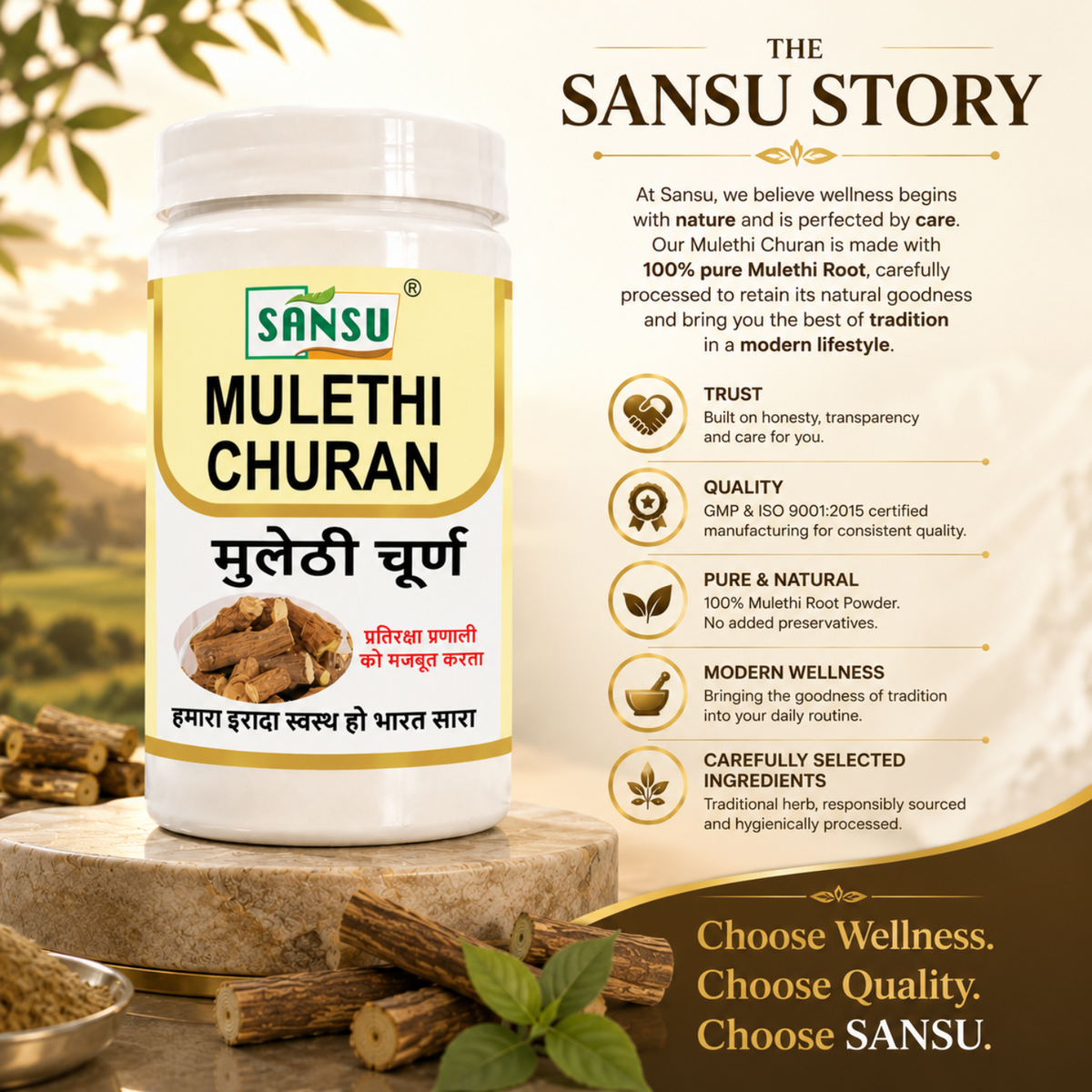 Sansu Mulethi Churan 100 Gram (Pack of 2 )